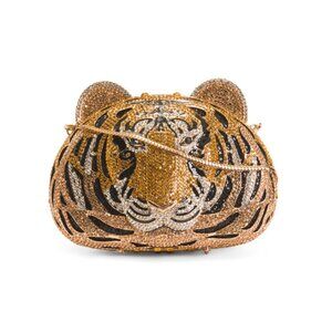 NATASHA Gold Stones Tiger Head Clutch